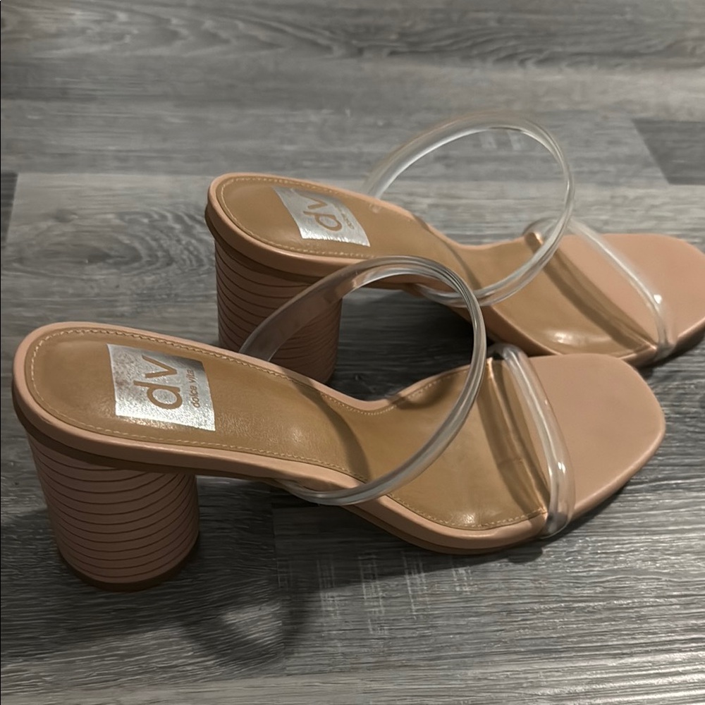 DV by Dolce Vita Women's Pink and Clear Strap Sandals - Picture 2 of 3